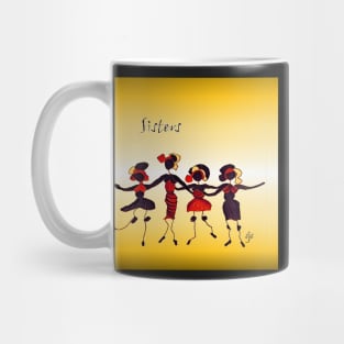 Four Sisters in Black Mug